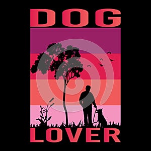 Dog Lover T-shirt Design Vintage T-shirt Design.