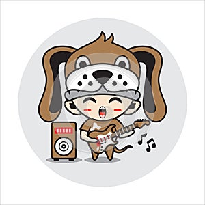 Dog mascot character cute 08