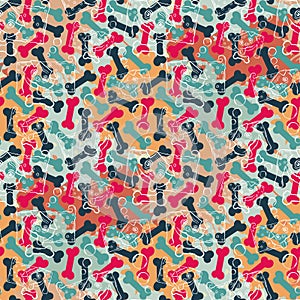 Dog Mat on the background of colorful blots