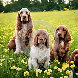 Dog in a meadow