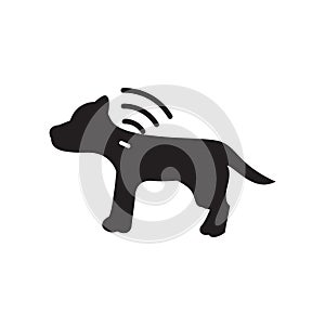 Dog microchip icon on a white background.