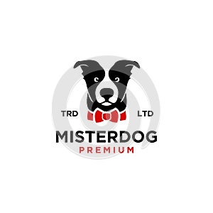 Dog mister logo icon illustration Premium