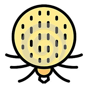Dog mite icon color outline vector