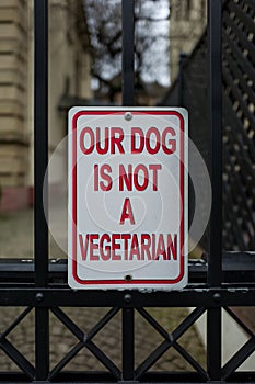 Dog is no vegetarian