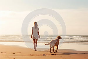 Dog Obedience Training at the Beach.