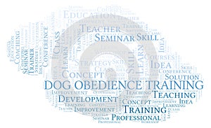 Dog Obedience Training word cloud.