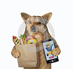 Dog orders food from cellphone 2
