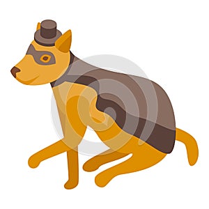 Dog party costume icon isometric vector. Specter animal