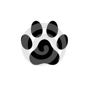 Dog paw icon logo stock illustration photo