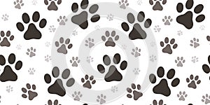 Dog paw print seamless pattern