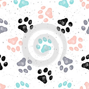 Dog paw print vector Vexture