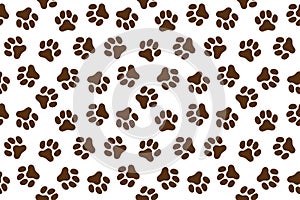 Dog Paw Prints seamless pattern vector