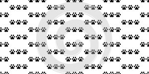 Dog paw seamless pattern cat footprint french bulldog claw puppy pet vector cartoon icon repeat wallpaper scarf isolated tile back