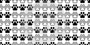 Dog paw seamless pattern footprint vector french bulldog cartoon icon scarf isolated repeat wallpaper tile background illustration