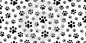 Dog Paw Seamless Pattern vector Cat paw foot print isolated wallpaper background