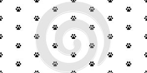 Dog paw seamless vector french bulldog pattern cat paw scarf isolated background wallpaper