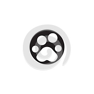 Dog paw vector footprint icon