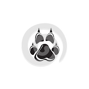 Dog paw vector footprint icon