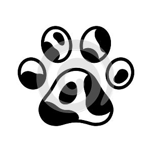 Dog paw vector footprint icon french bulldog cartoon cow skin symbol character sign illustration doodle design