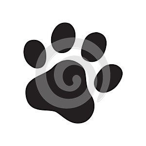 Dog paw vector footprint icon logo cat french bulldog symbol cartoon sign illustration doodle graphic