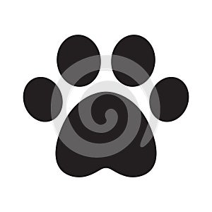 Dog paw vector footprint icon logo french bulldog cat puppy cartoon symbol sign illustration doodle