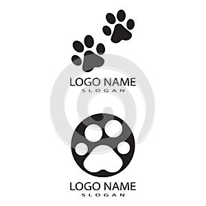 Dog paw vector footprint icon logo symbol graphic  illustration