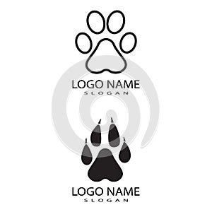 Dog paw vector footprint icon logo symbol graphic  illustration