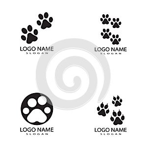 Dog paw vector footprint icon logo symbol graphic  illustration