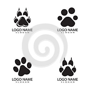 Dog paw vector footprint icon logo symbol graphic  illustration