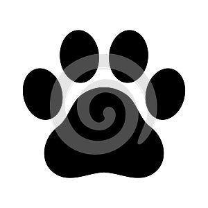 Dog paw vector footprint logo icon graphic symbol illustration french bulldog bear cat cartoon