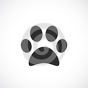 Dog paw vector icon