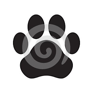 Dog paw vector icon logo cartoon character illustration french bulldog cat clip art