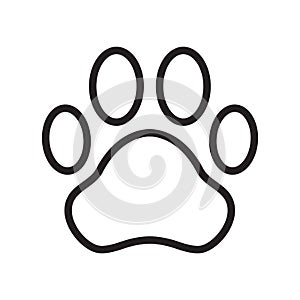 Dog paw vector icon logo cartoon illustration cat clip art french bulldog