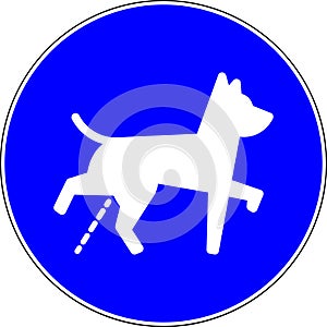 Dog pee allowed sign