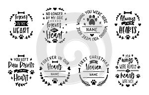 Dog pet cat memorial quote text sign