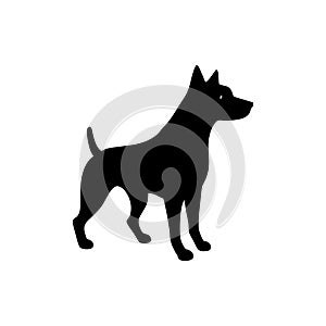 Dog pet Logo of veterinary store icon
