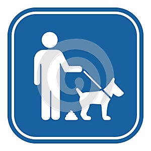 Dog pooping restriction vector sign