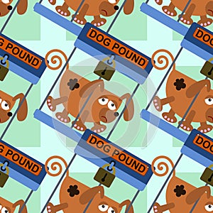 Dog pound seamless background design