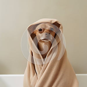 Dog puppy animal pet towel cute funny