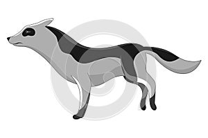 Dog running animation, creature movement. Doggy pose in movement. Character move for games, cartoon or video. Flat