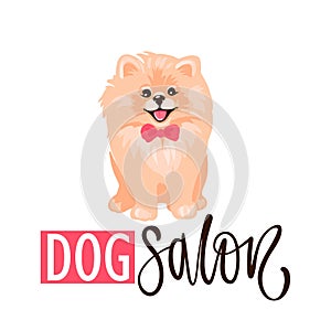 Dog salon, Pet grooming logo design template. Hair salon for animals.