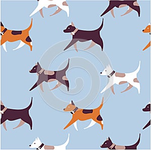 Dog seamless pattern