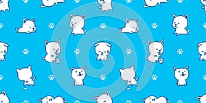 Dog seamless pattern vector french bulldog breed puppy pug repeat background wallpaper doodle cartoon