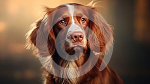 Dog. Setter on a blurred background