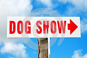 Dog show sign