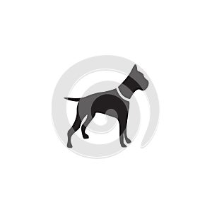 Dog silhouette logo design vector template