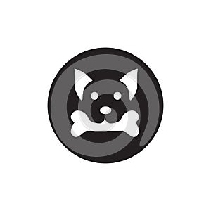 Dog silhouette logo design vector template icon