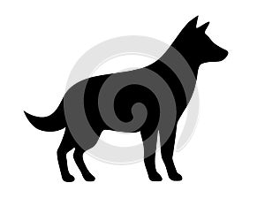 Dog silhouette vector icon