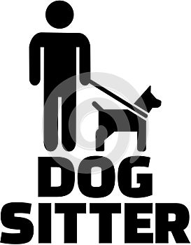 Dog sitter icon photo