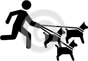 Dog sitter pictogram photo